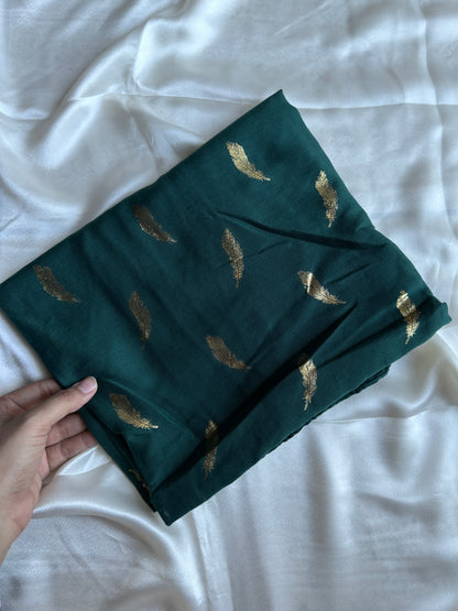 Golden Fantasy Feathers- Dark Green