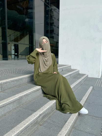 Everyday Staple Abaya- Army Green