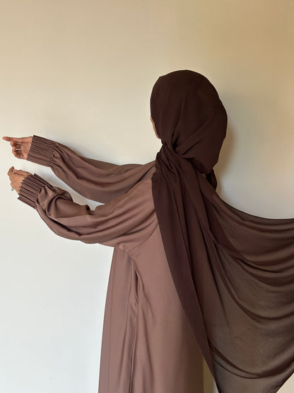 Everyday Staple Abaya- Coffee Brown