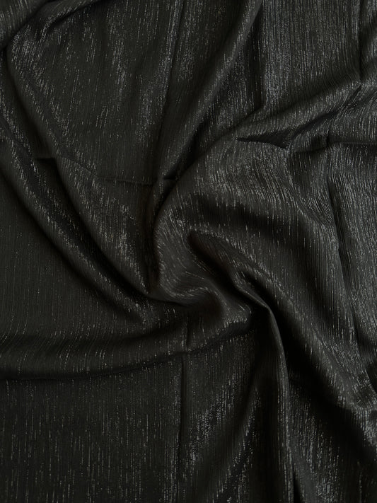 Metallic Sheen Chiffon- Black