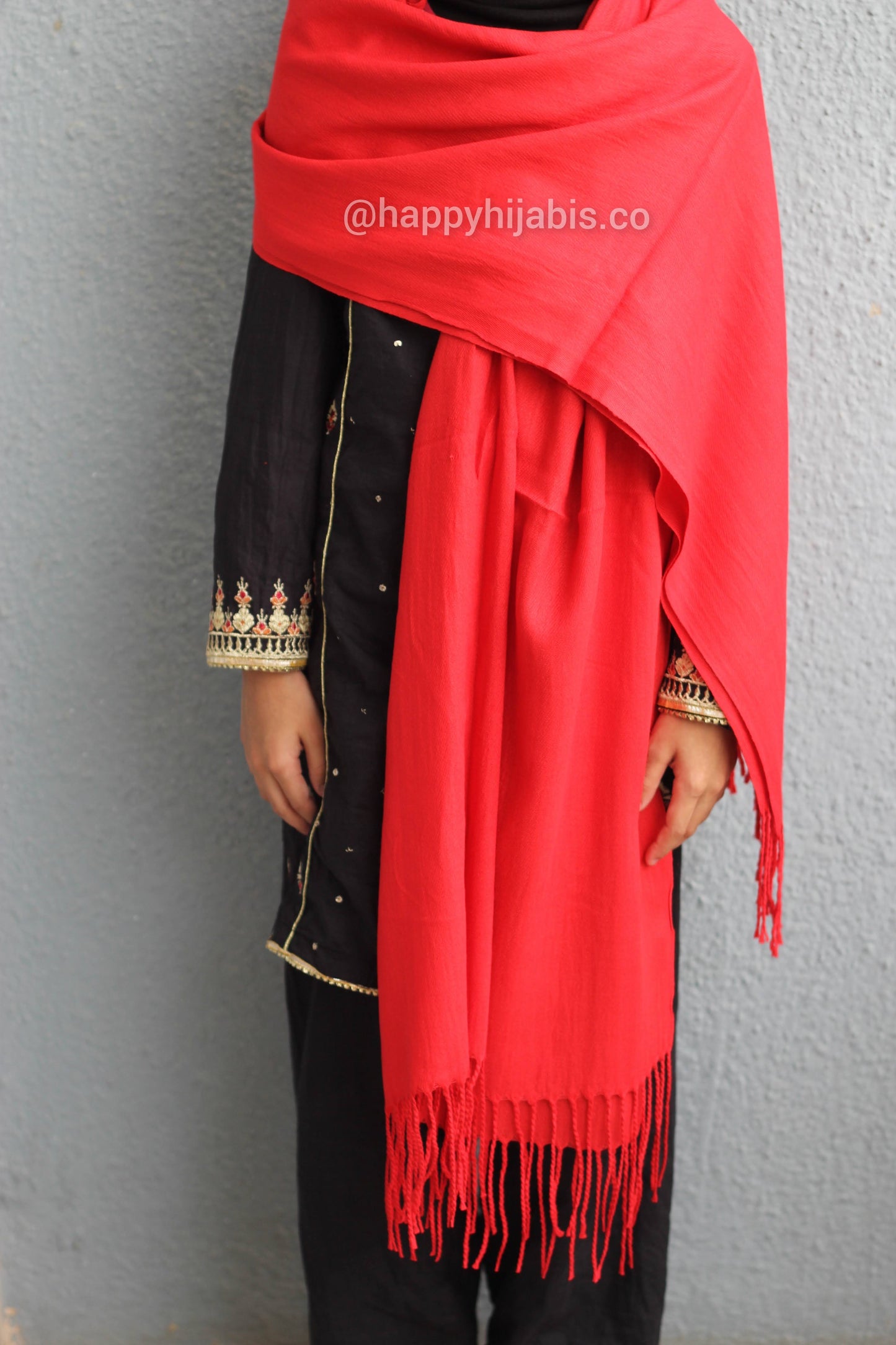 Cashmere Woollen Pashmina- Red