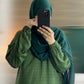 Ayma - Brochia Linen Abaya Dress- Hunter Green