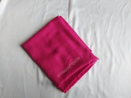 Turkish Lawn Hijabs- Large Size- Bright Pink