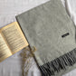 Reversible Woollen Pashmina- Charcoal+Silver