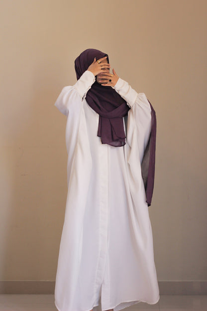 Radiant Swan- White Butterfly Abaya