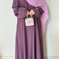 Pink Peony- Embroidered Abaya