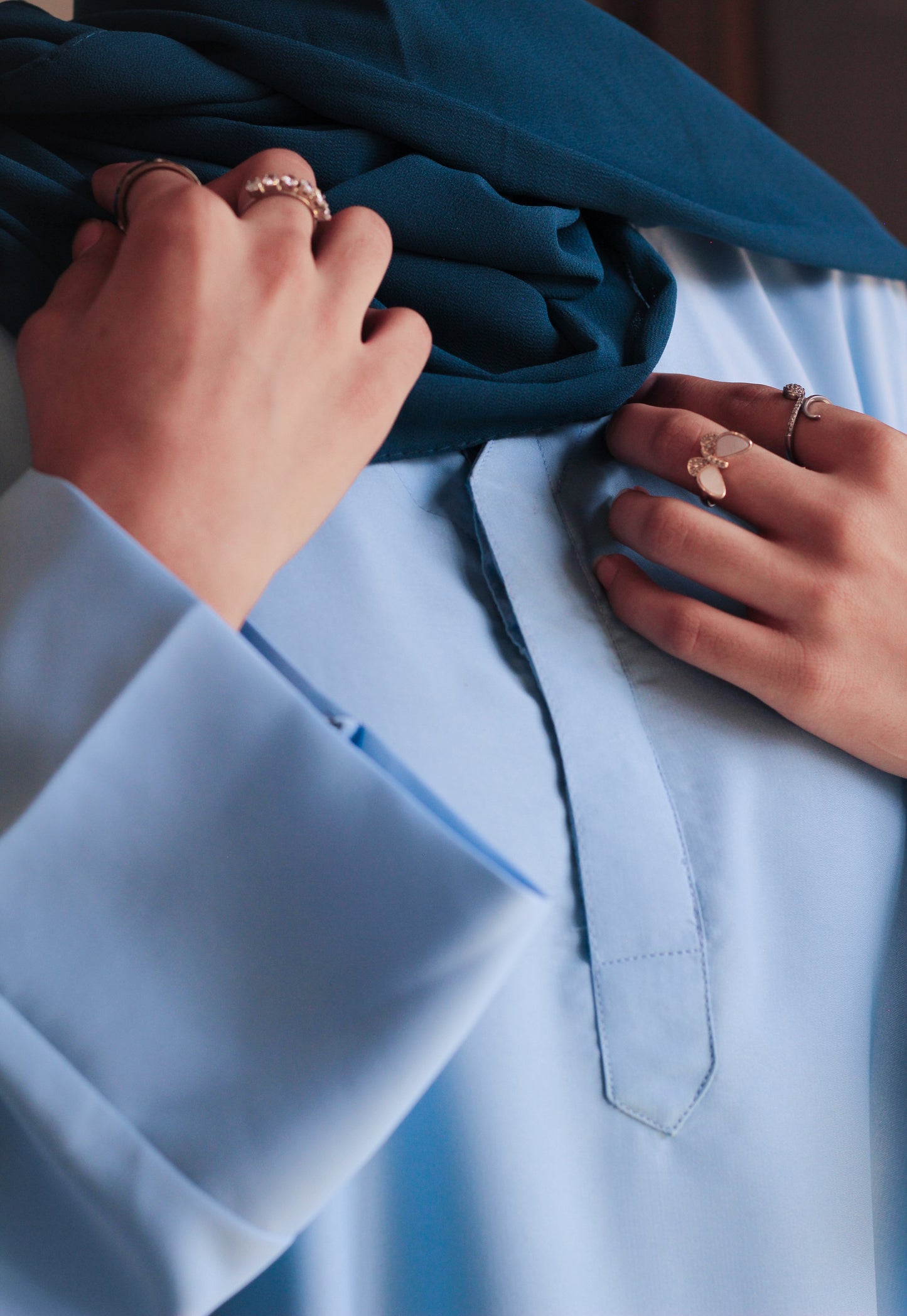 Staple Thobe Abaya- Sky Blue