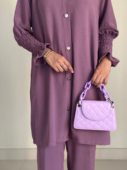 Modest Coord Set- Muave Purple