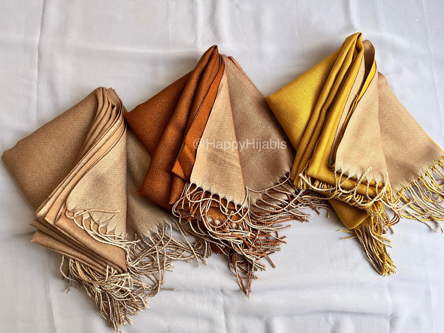 Reversible Moonlight Pashmina- Brown+Oat