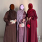 Deep Maroon - Self Print Sheen Nida Abaya