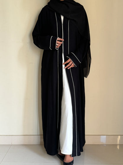 Monochrome Bliss- Black kimono Coat (only)