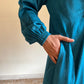 Teal Tales- Self Print Sheen Nida Abaya