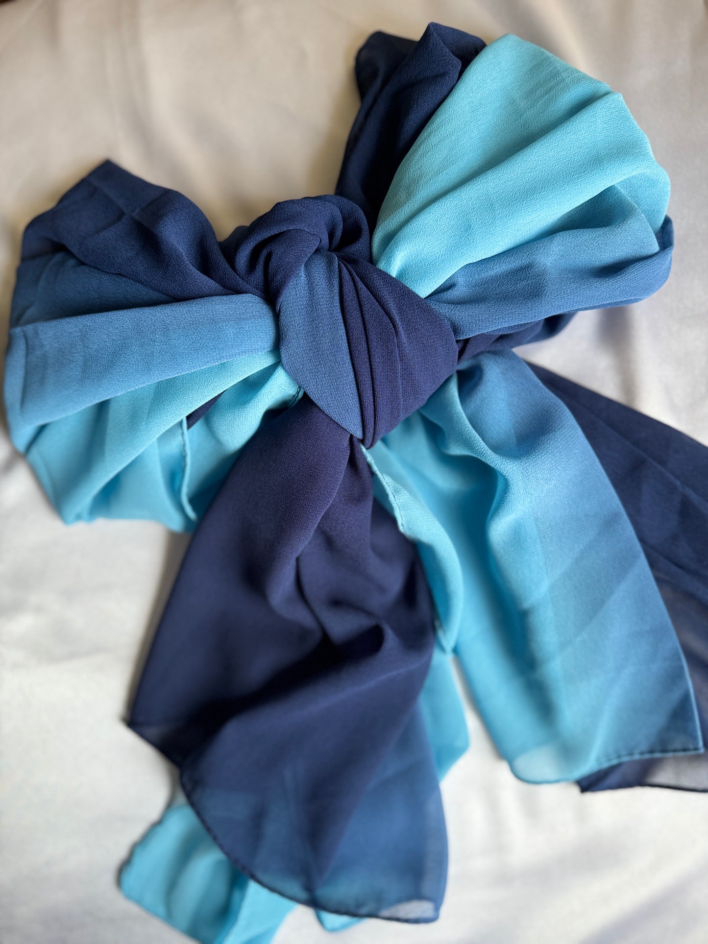 Ombre Georgette Hijab (Oxford- Sky Blue)