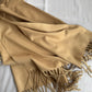 Reversible Woollen Pashmina- Tan Brown+Nude