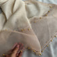 Golden Beaded Organza- Cream Nude- Luxury Hijabs