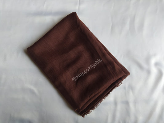 Turkish Lawn Hijabs- Large Size- Chocolate