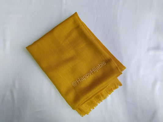 Turkish Lawn Hijabs- Large Size- Mustard