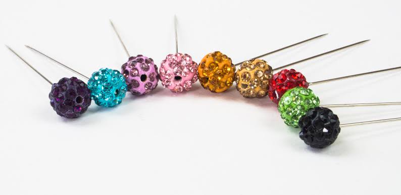 Fancy Stone Studded Pearl Pins Wheel- Multicolored