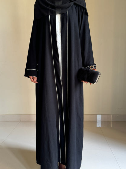 Monochrome Bliss- Black kimono Coat (only)