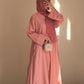 Staple Thobe Abaya- Powder Pink