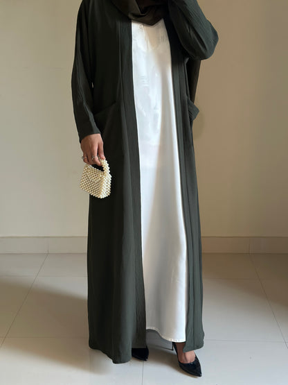 Amairah- Army Green kimono Coat (only)