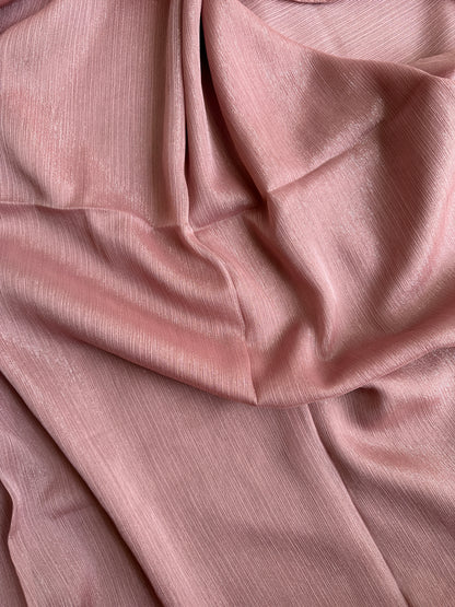 Metallic Sheen Chiffon- Rosegold