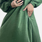 Ayma - Brochia Linen Abaya Dress- Hunter Green