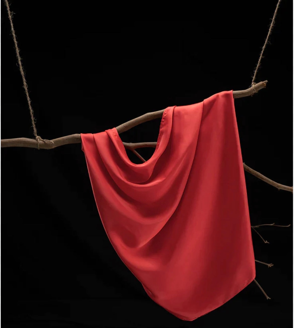 Solid Satan Silk- Red