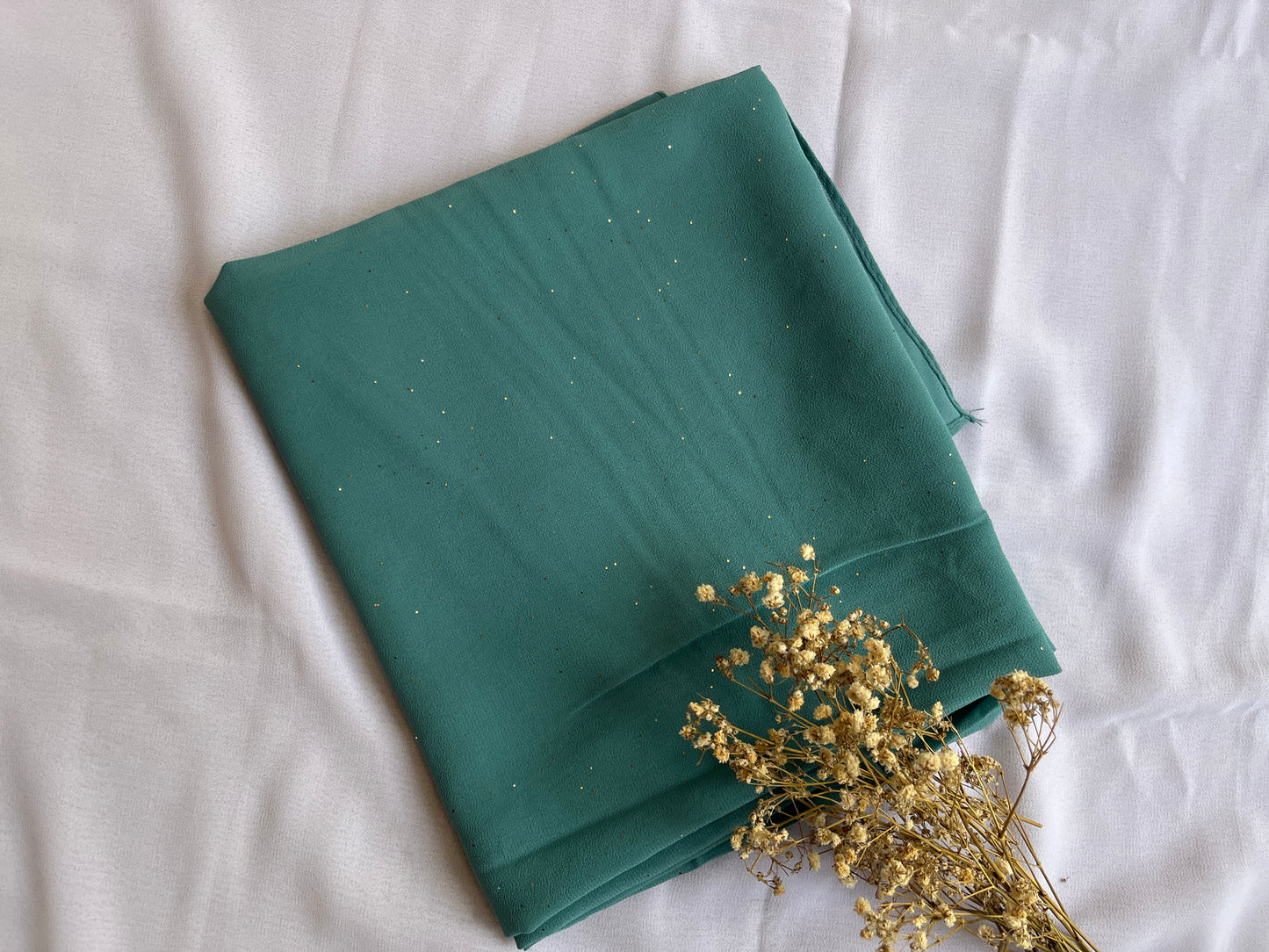 Sparkle Georgette- Pine Green