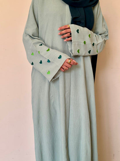 Minty Blossom-Showstopper Hearts Abaya