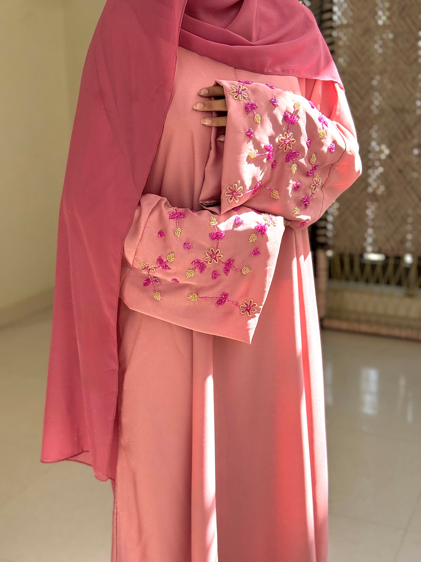 Warda Abaya- Pink Hues