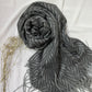 Woolen Pashmina-Tropical Patterns- Black Grey