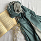 Reversible Woollen Pashmina- Sage Green+Grey