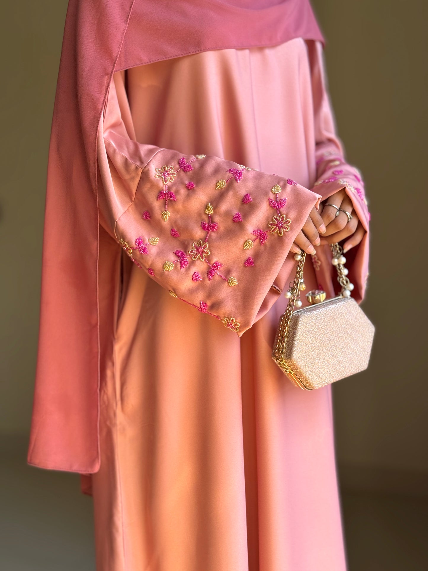 Warda Abaya- Pink Hues