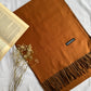 Reversible Woollen Pashmina- Cinnamon+Chocolate