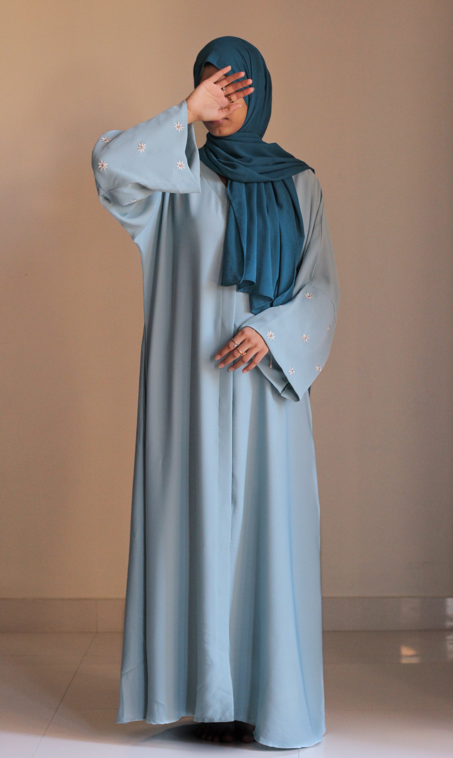 Daisy Abaya-Ice Blue Crinkle Nida