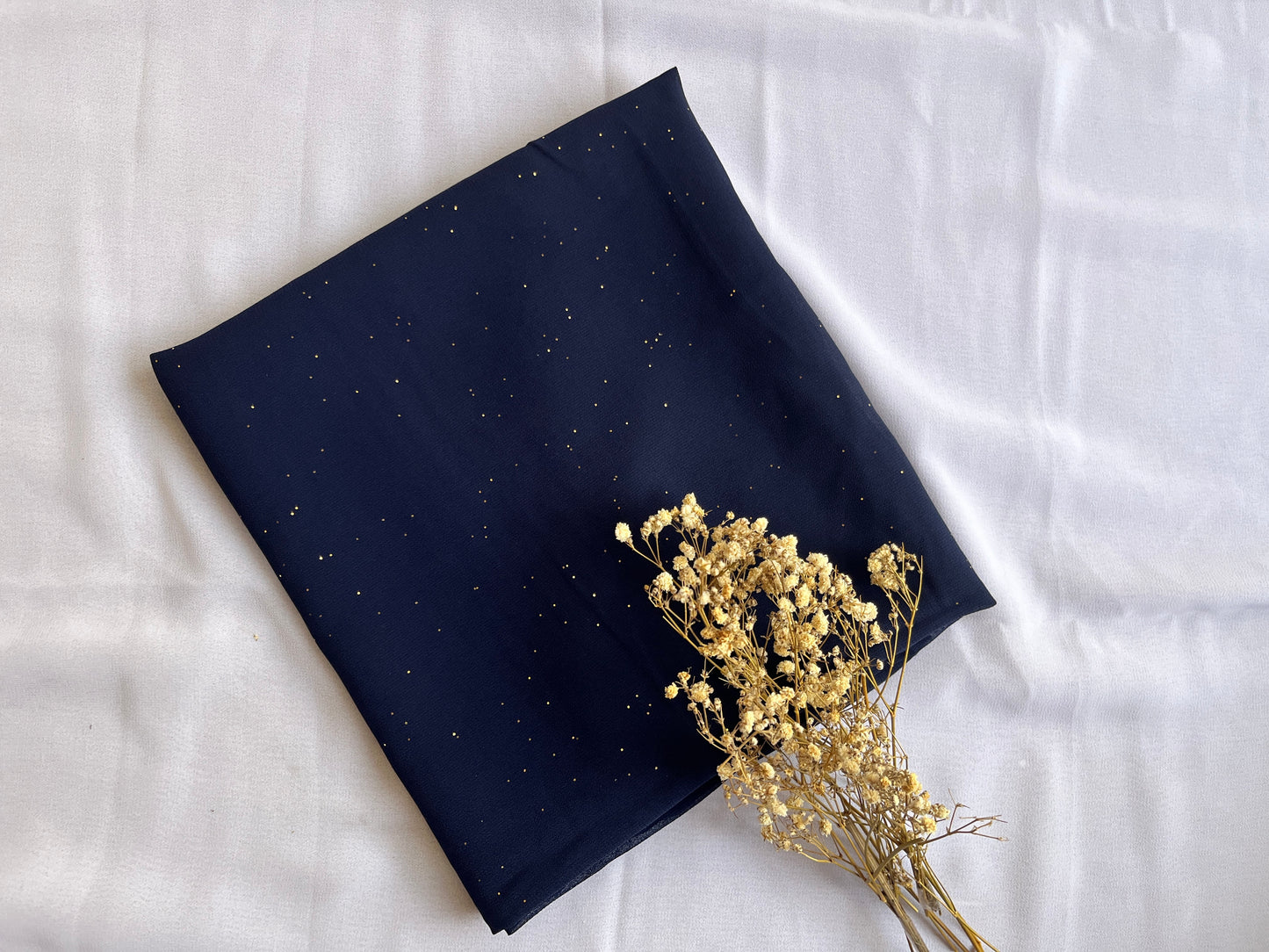 Sparkle Georgette- Oxford Blue