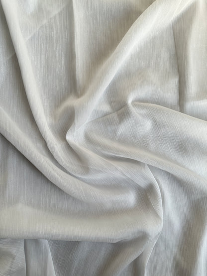 Metallic Sheen Chiffon- White