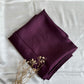 Satan Silk Hijabs- Brinjal Purple