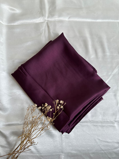 Satan Silk Hijabs- Brinjal Purple