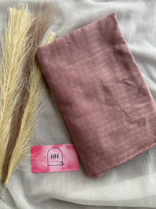 Self Grids- Viscose lawn hijab- Tea Pink