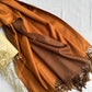 Reversible Woollen Pashmina- Cinnamon+Chocolate