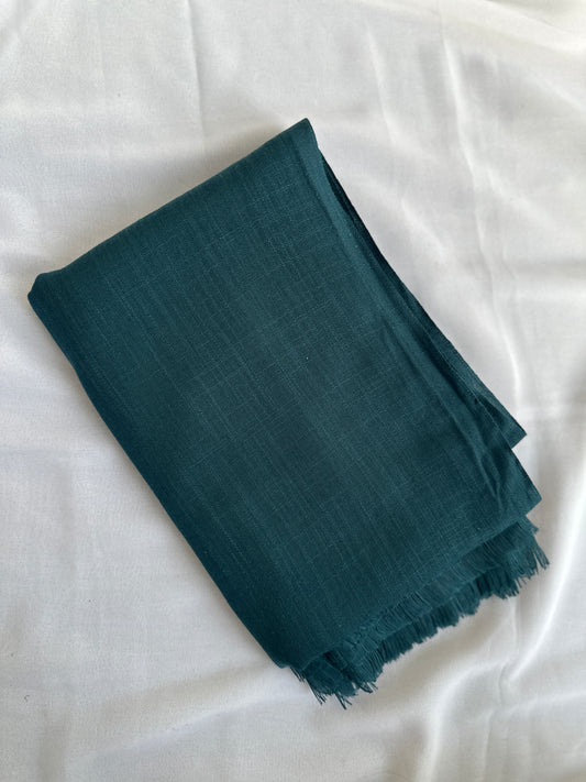 Turkish Lawn Hijabs- Large Size- Dark Teal