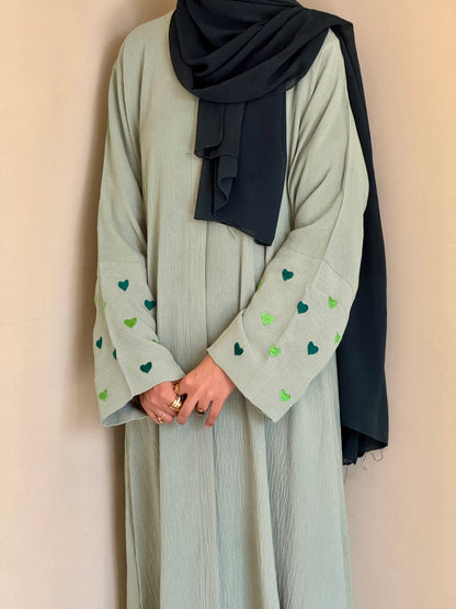 Minty Blossom-Showstopper Hearts Abaya