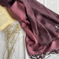 Reversible Woollen Pashmina- Grape purple+Eggplant