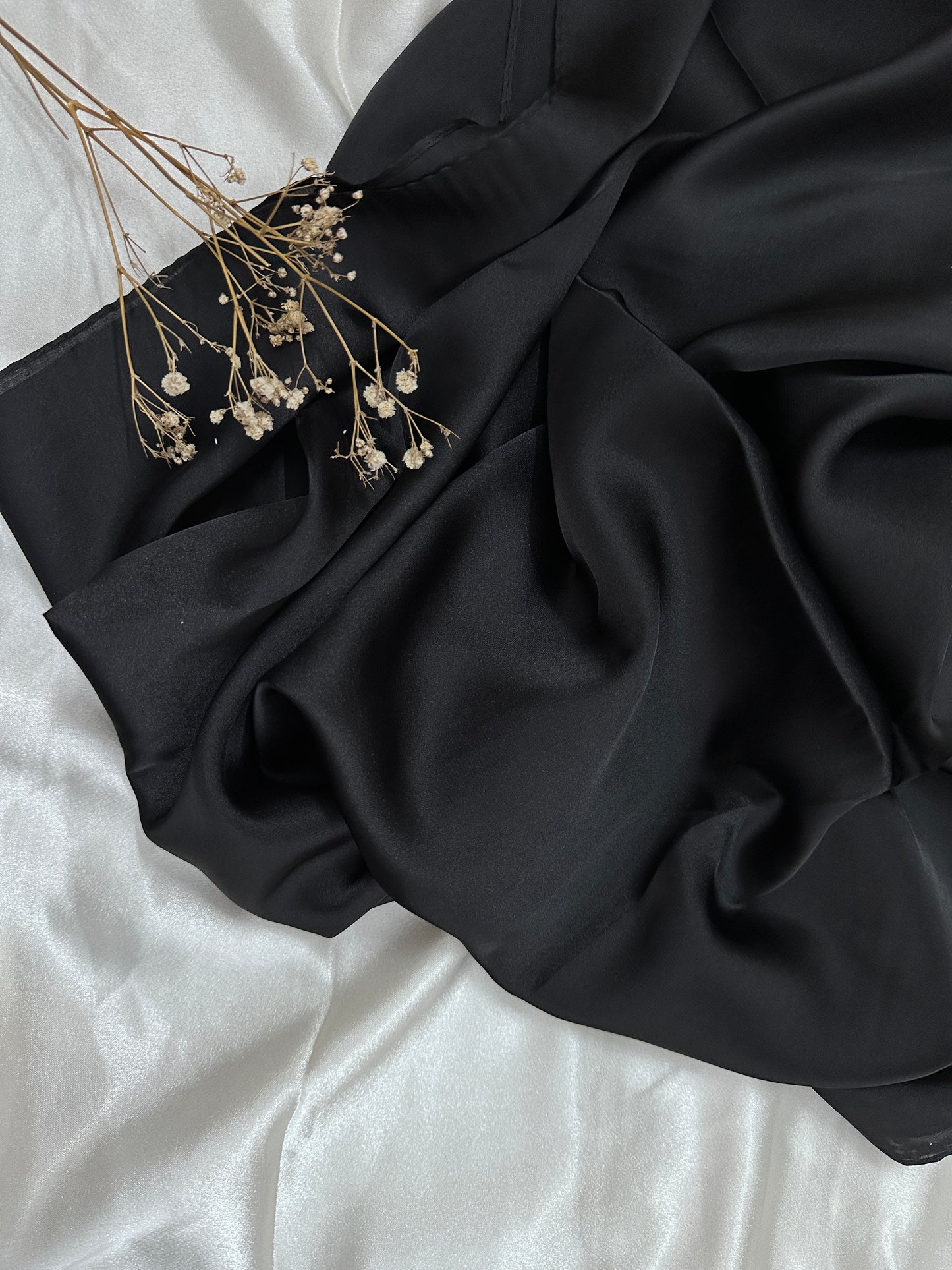 Satan Silk Hijabs- Black