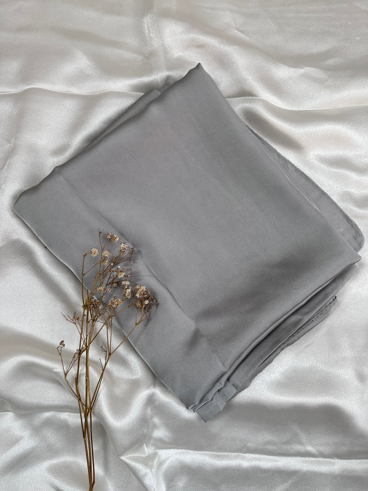 Satan Silk Hijabs- Silver