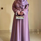 Layla-Lilac- Festive Striped Zoom Nida Abaya