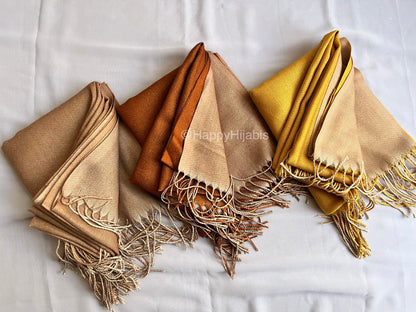 Reversible Moonlight Pashmina- Cinnamon+Oat