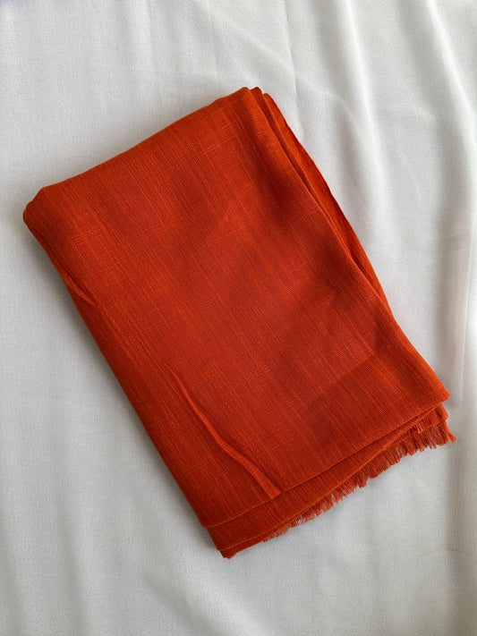 Turkish Lawn Hijabs- Large Size- Rusty Orange